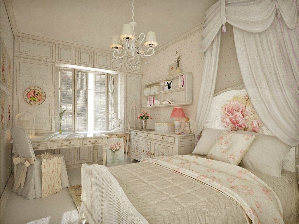 Provence-style bedroom interior 32 фото