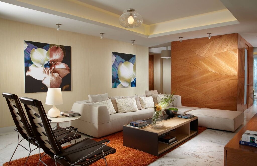 Interior wall design in the living room