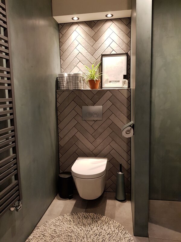 Interior of a bathroom with a sink