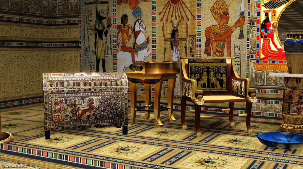 Interior in the style of ancient Egypt