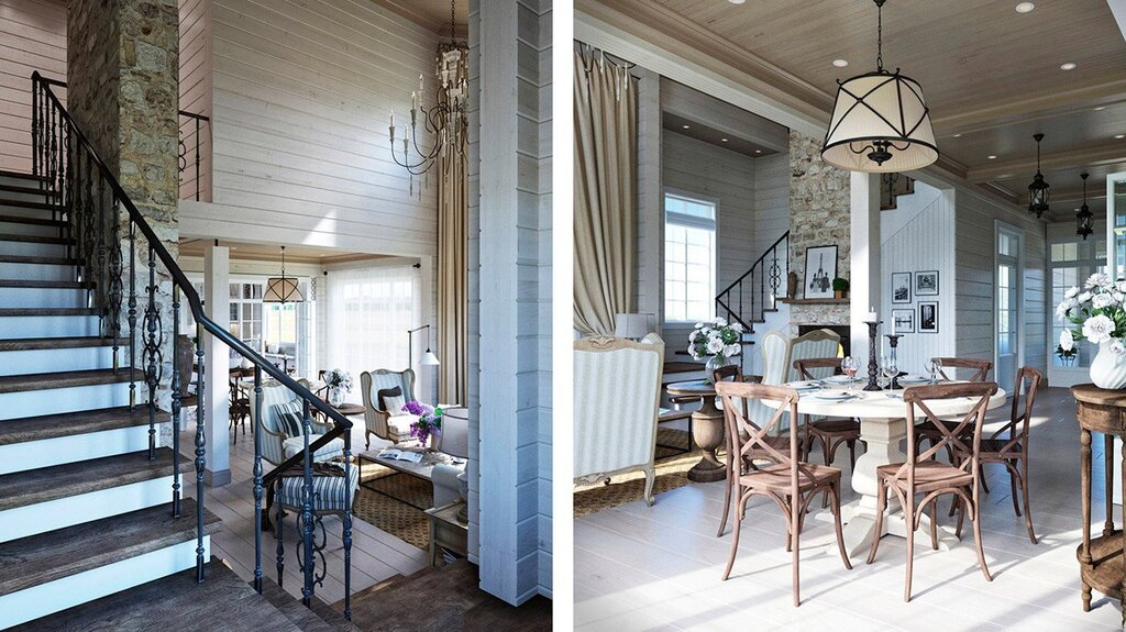 The interior of a country house in Provence style