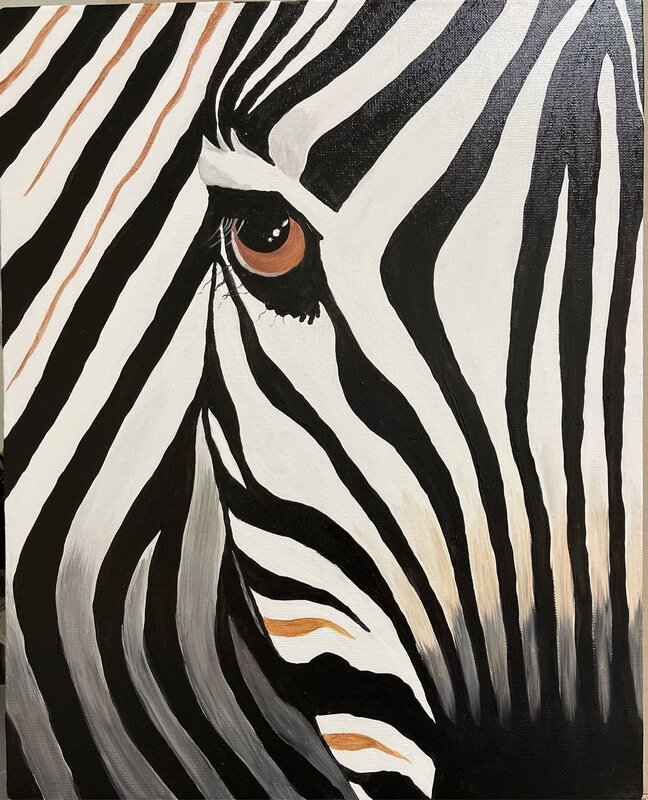 Interior painting Zebra