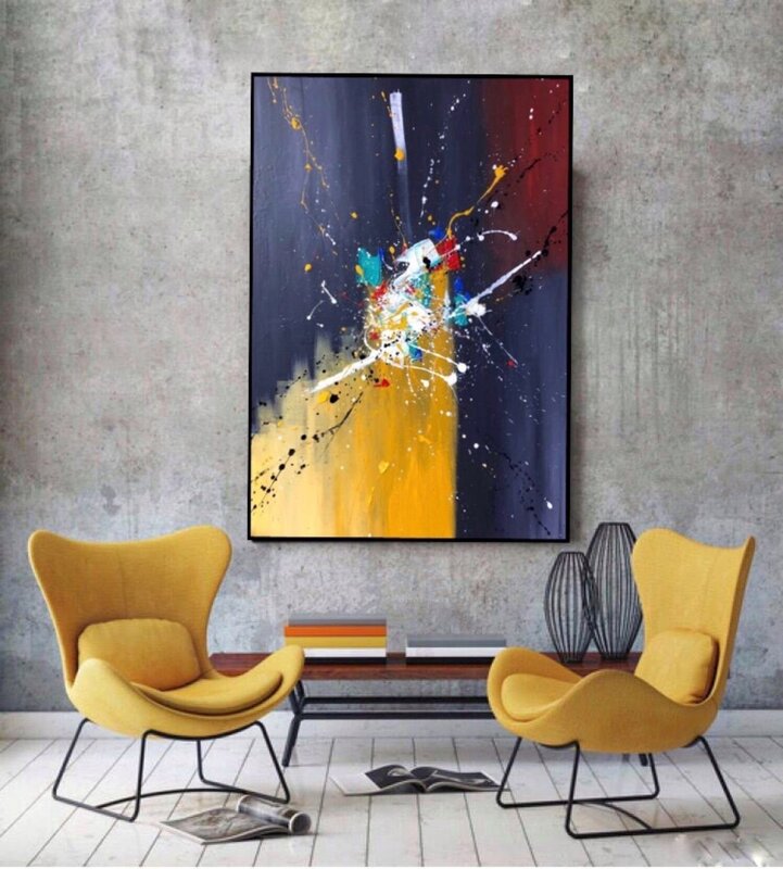 Interior paintings abstraction