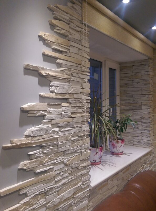 Artificial stone for interior finishing