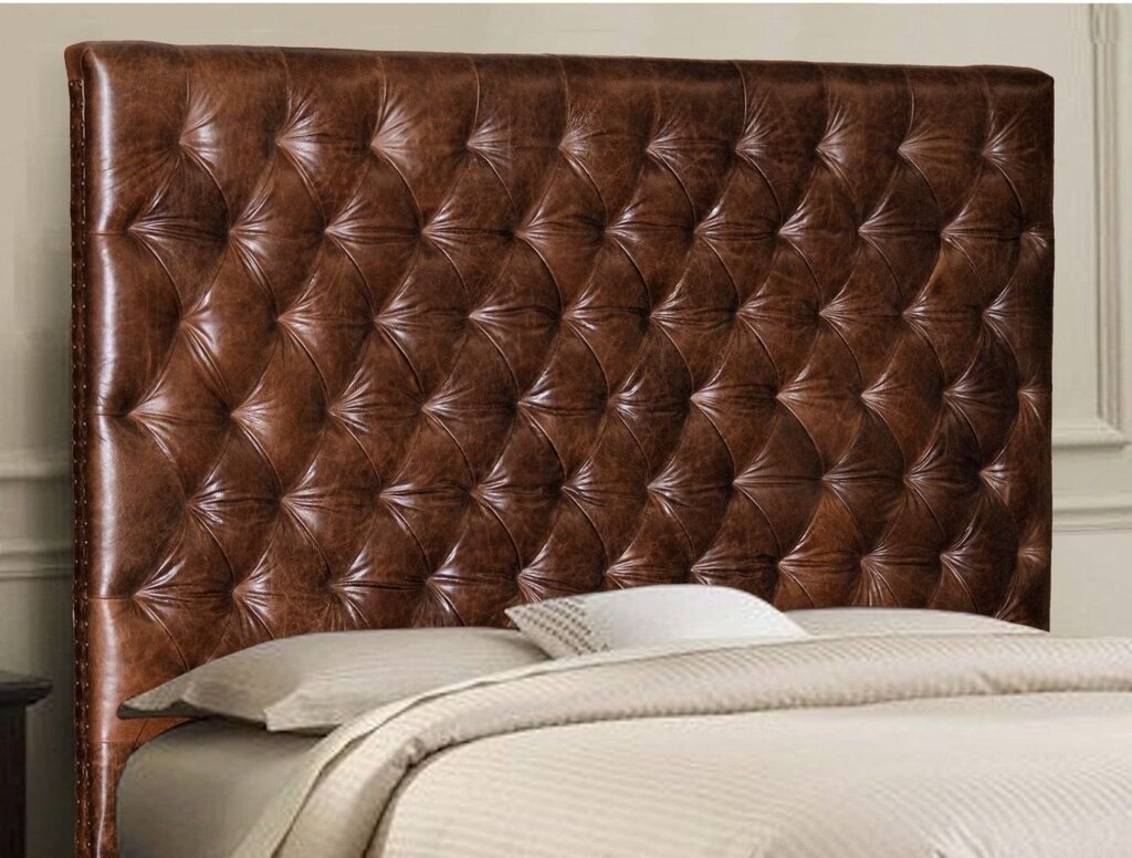 Leather headboard