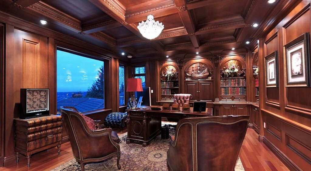 Mahogany office