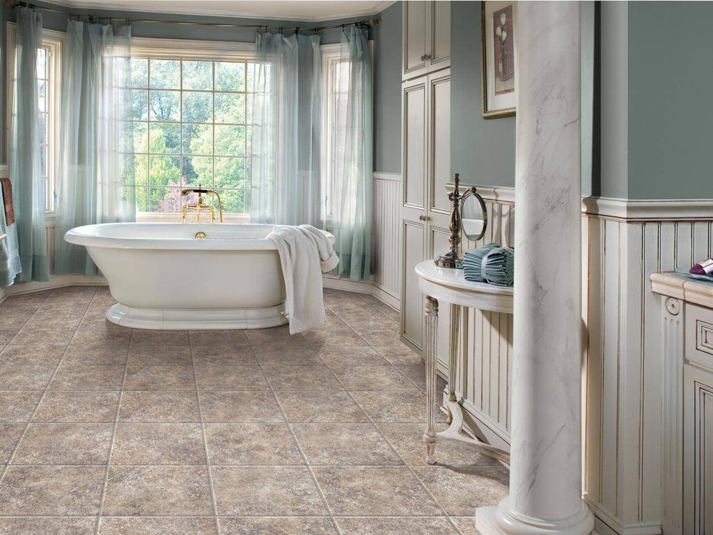 Floor tiles for the bathroom