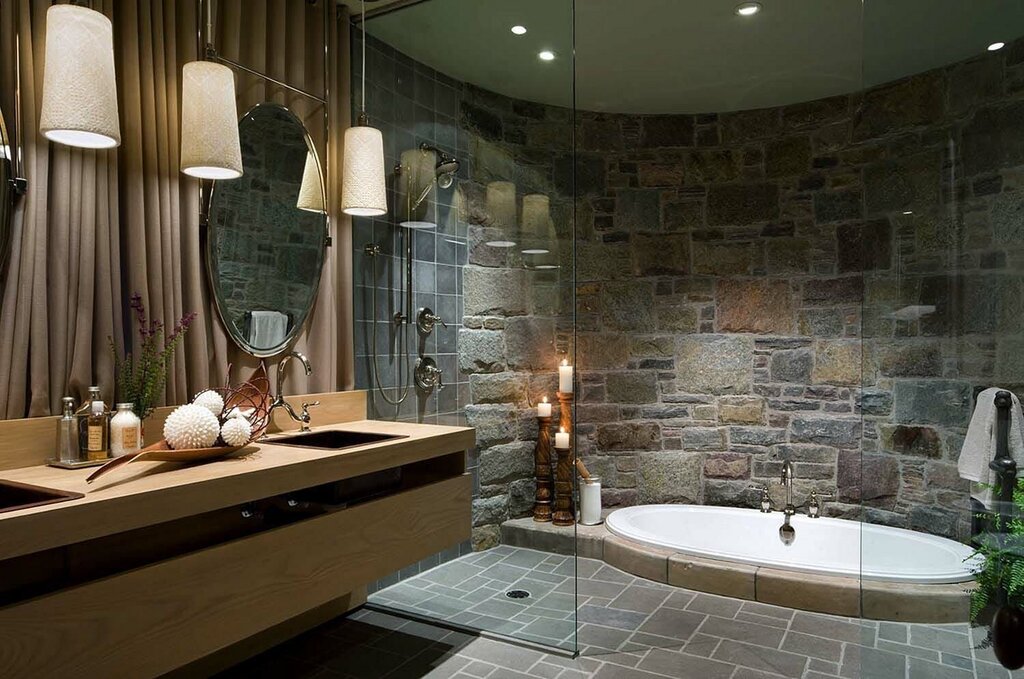 Stone bathtub