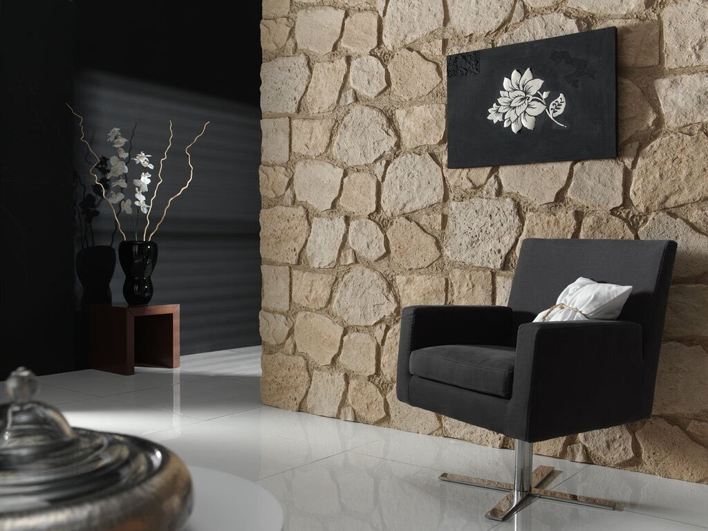 Stone panels for walls