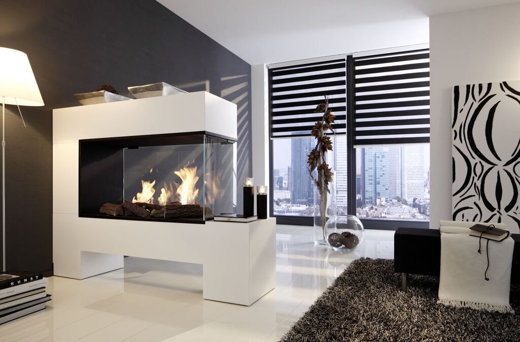 Built-in bio fireplace