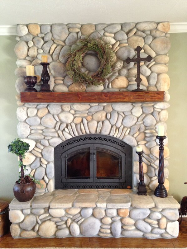 Stone fireplace 28 фото