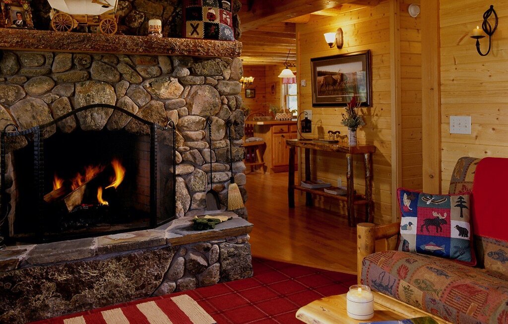 Fireplace at the dacha