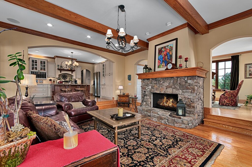 Fireplace in the cottage