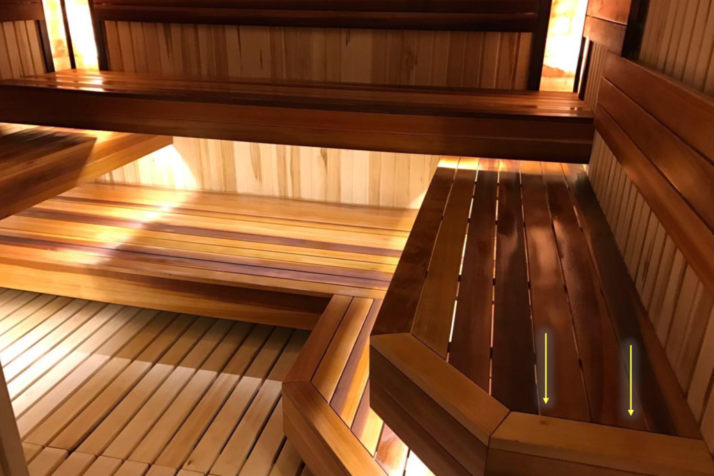 Canadian cedar paneling for sauna