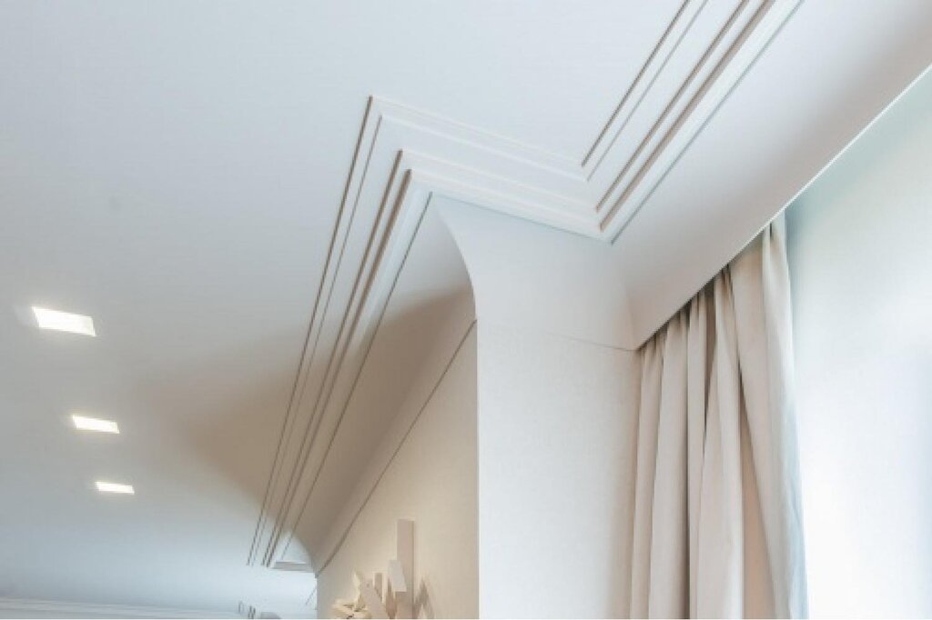 Drywall cornice for curtains