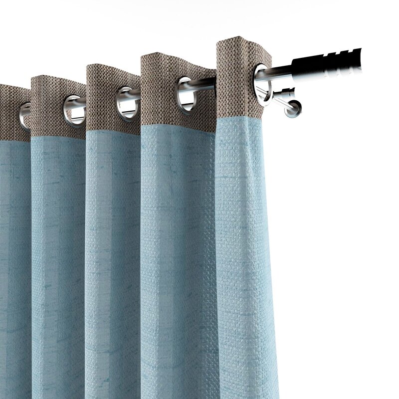 Double curtain rods with grommets