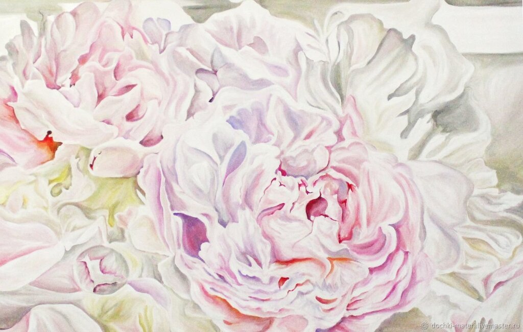 Paintings with peonies for the bedroom