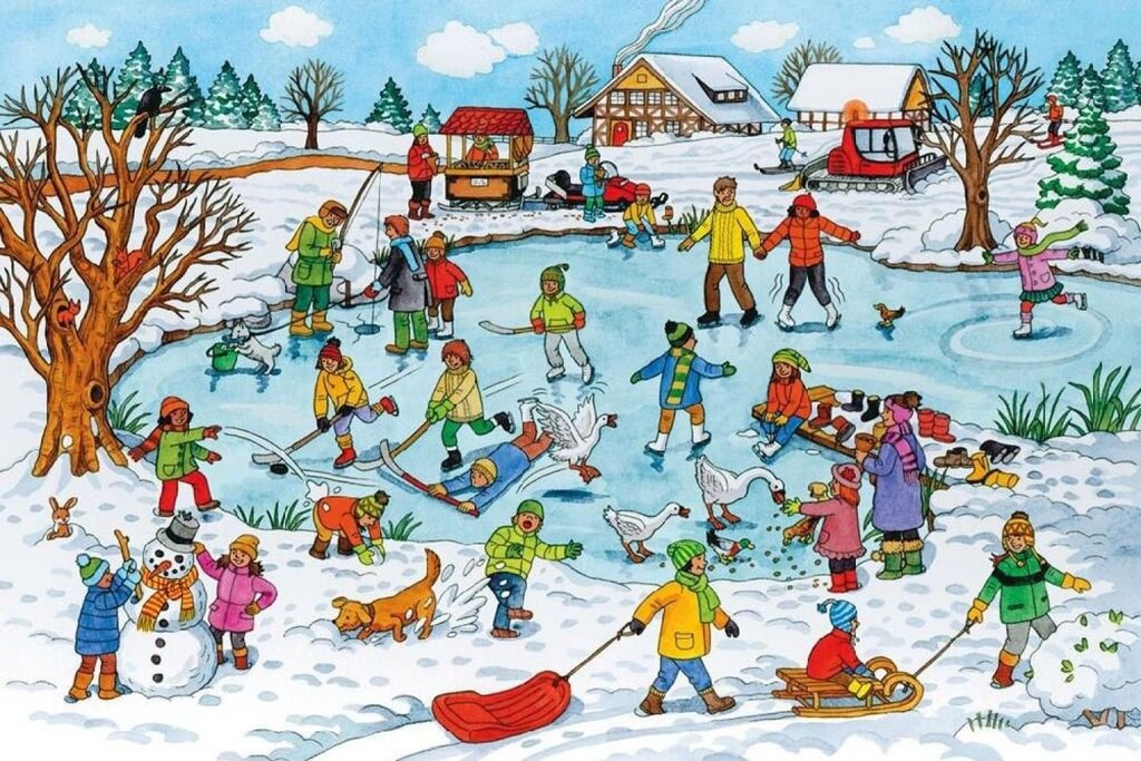 Pictures on the theme of winter fun