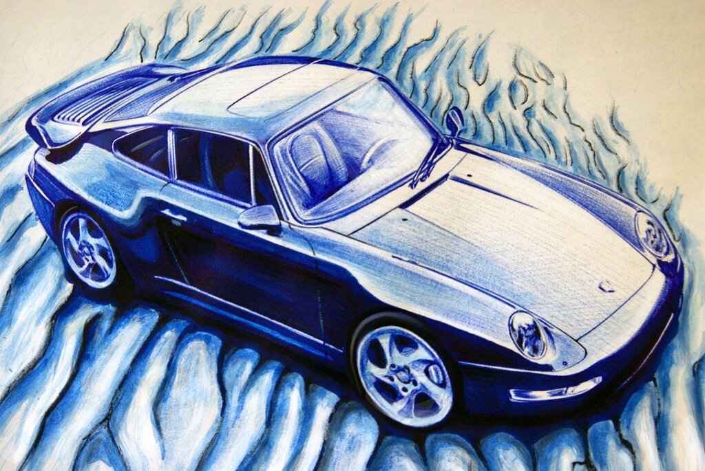 Pictures of drawn cars