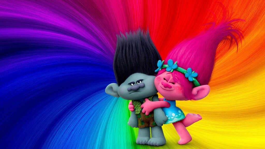 Pictures of trolls from the cartoon Trolls, Rosy