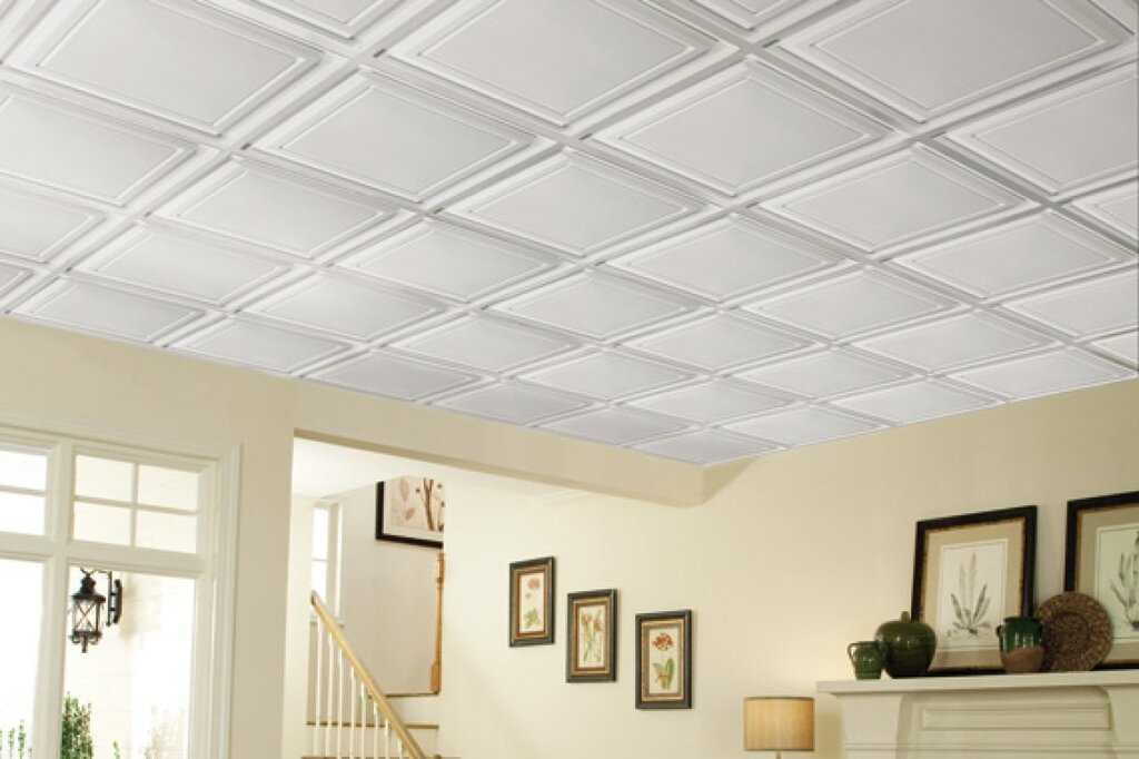 Ceramic tile for the ceiling