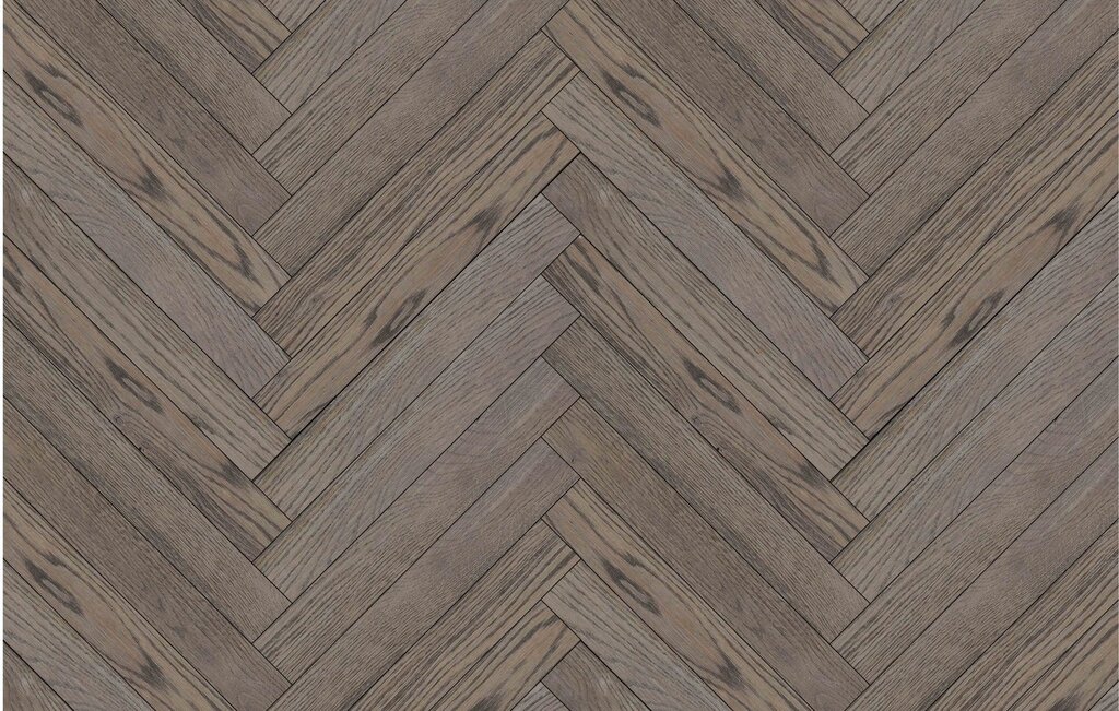 Porcelain stoneware with a herringbone parquet pattern