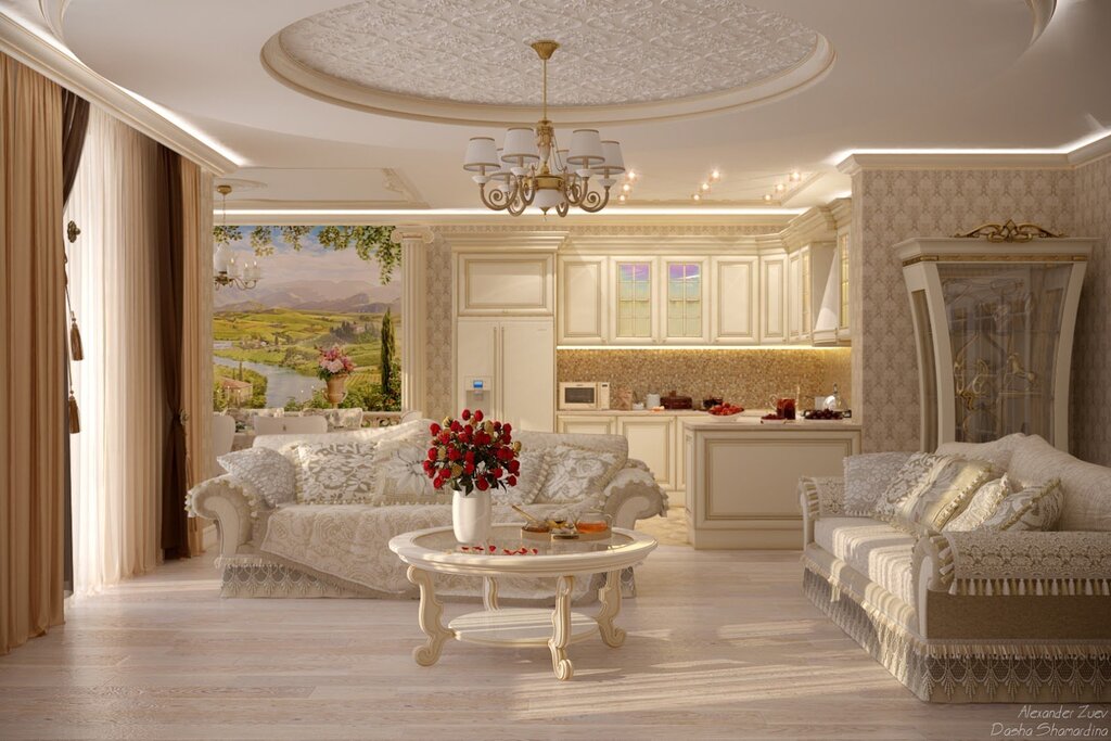 Classic kitchen living room