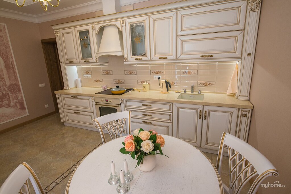 Classic kitchen in light tones