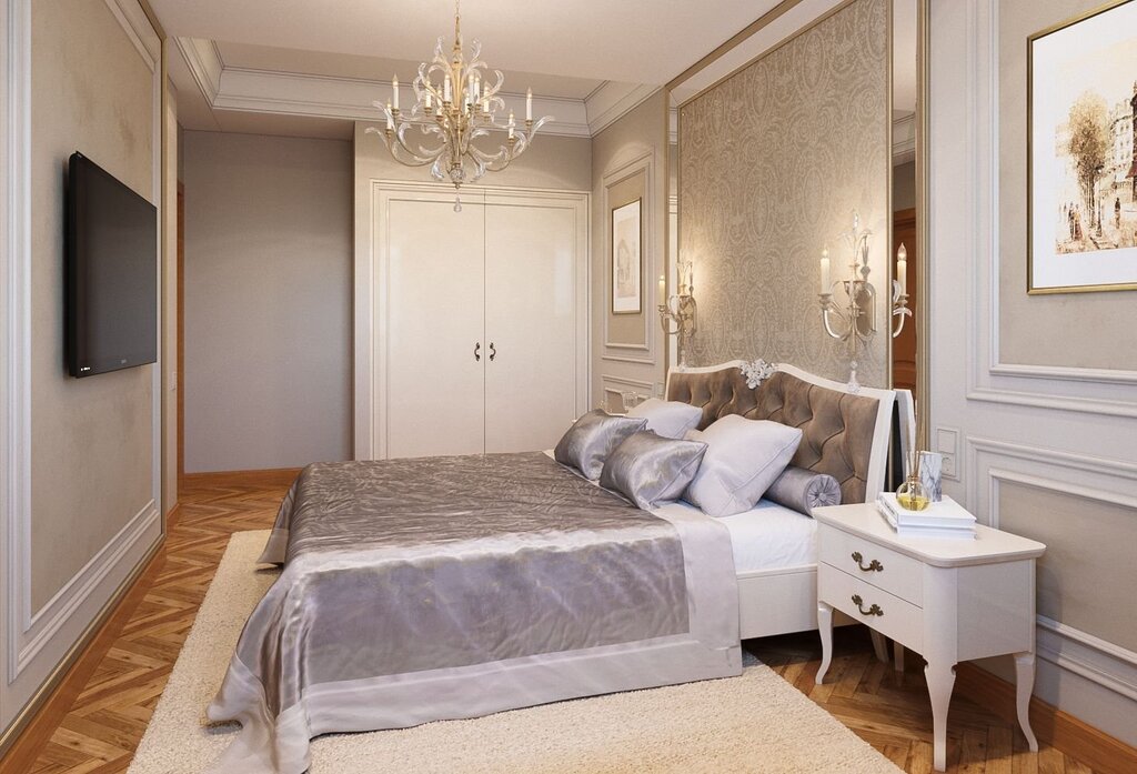 Classic bedroom in light colors