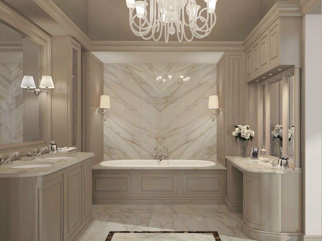 Classic bathroom interior