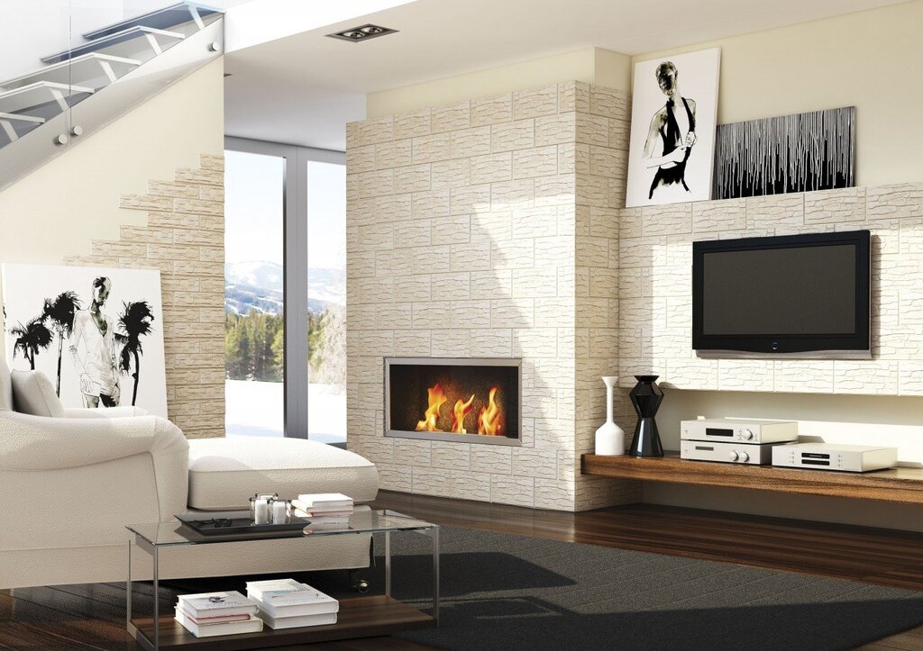 Clinker tiles for a fireplace 30 фото