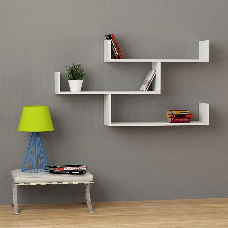 Wall-mounted bookshelves