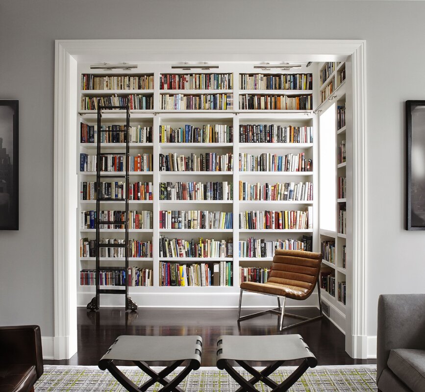 Bookshelves for a home library