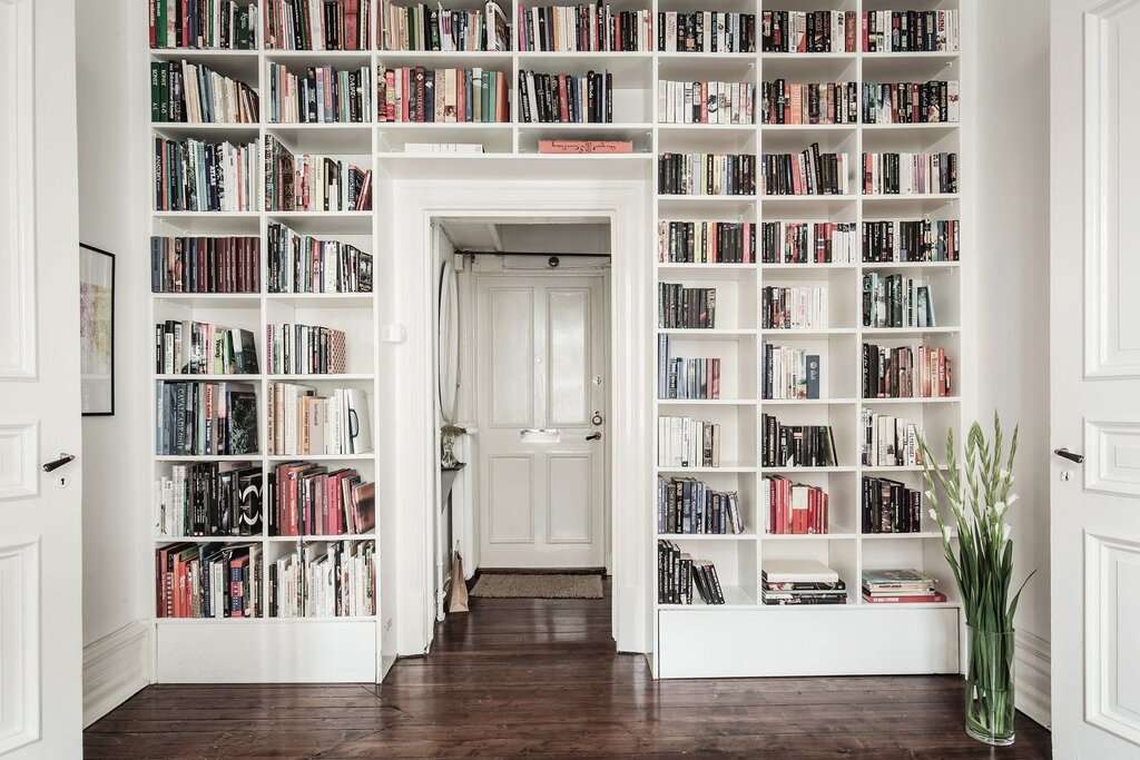 Bookshelf around the door