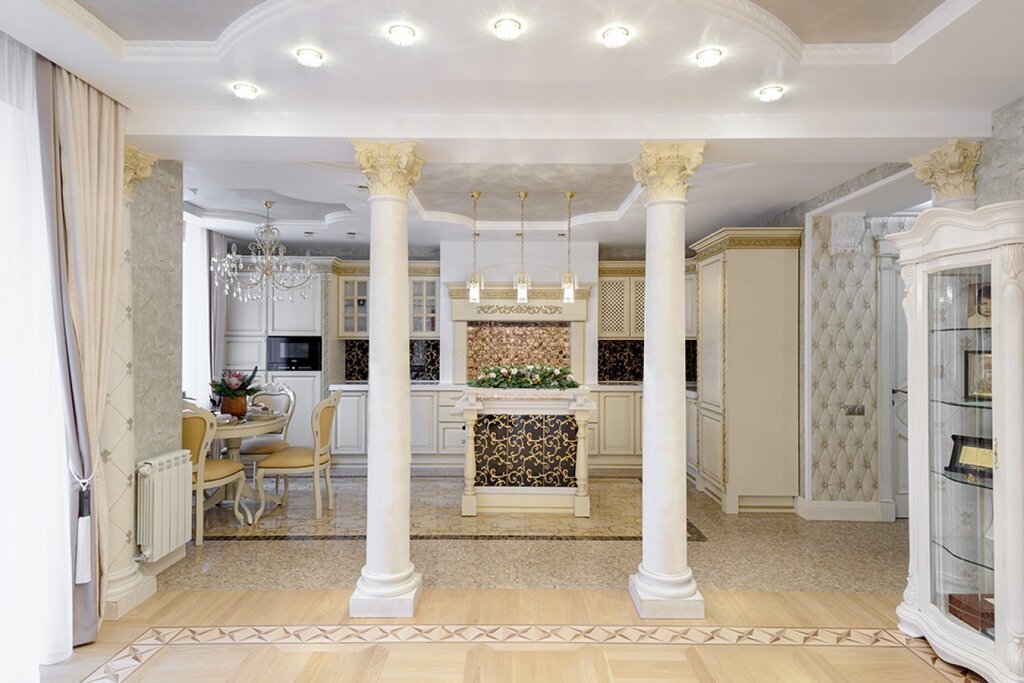 A gypsum column for decoration