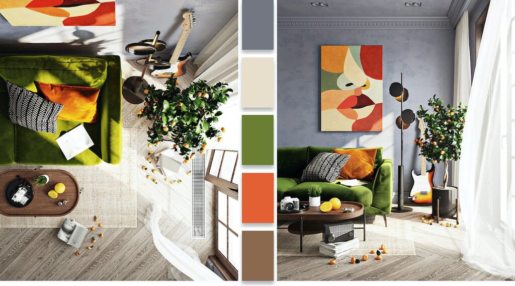 Coloristics in interior design