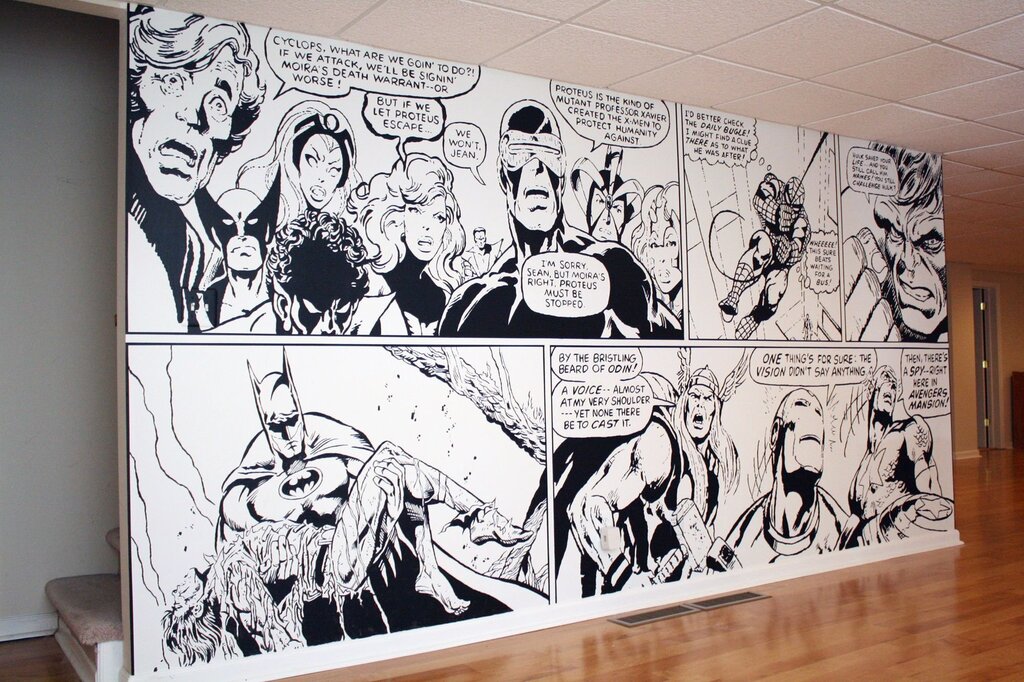 Comics on the wall