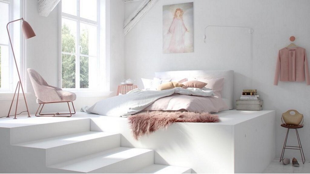 Room for a girl in Minimalist style