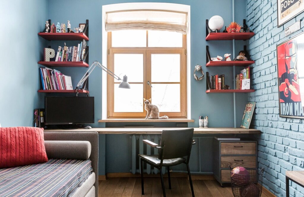 A loft-style room for a teenager