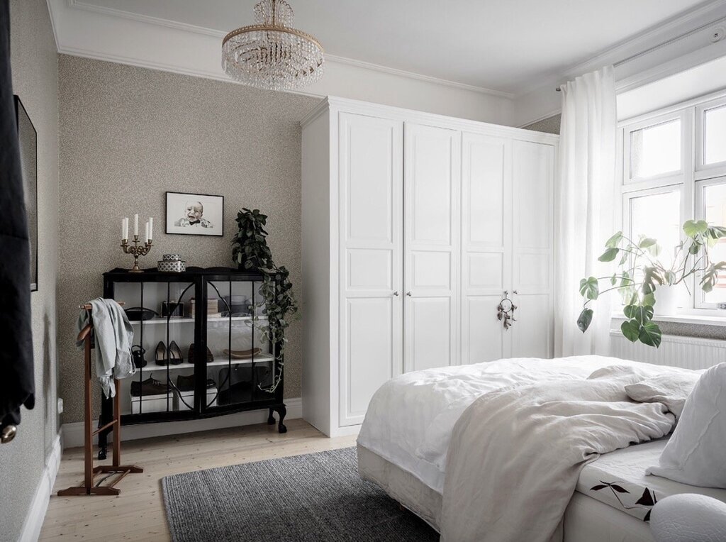 A room with white furniture