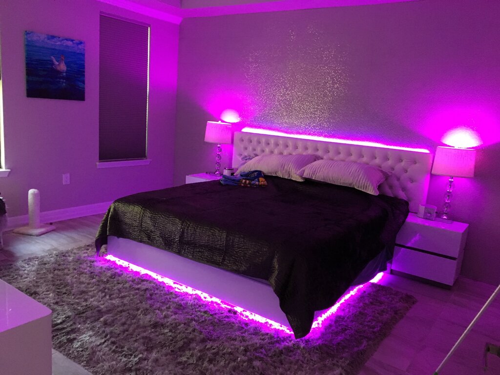 Room with LED lighting