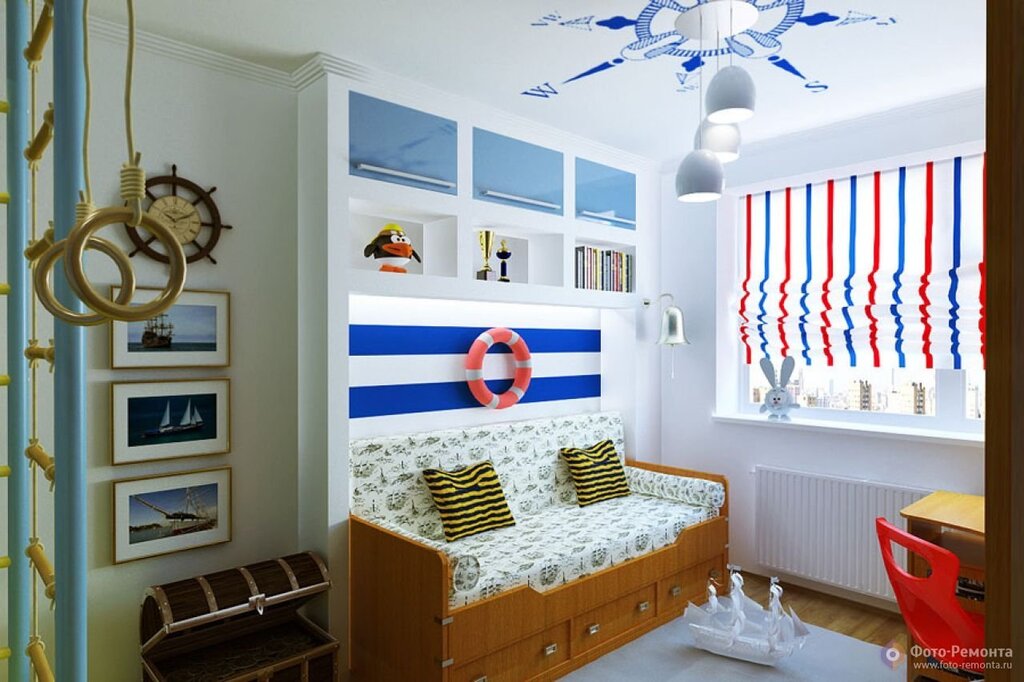 A room in a nautical style