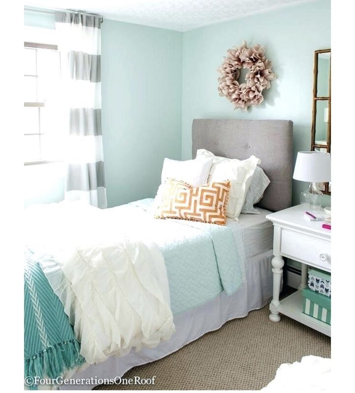 A room in pastel colors