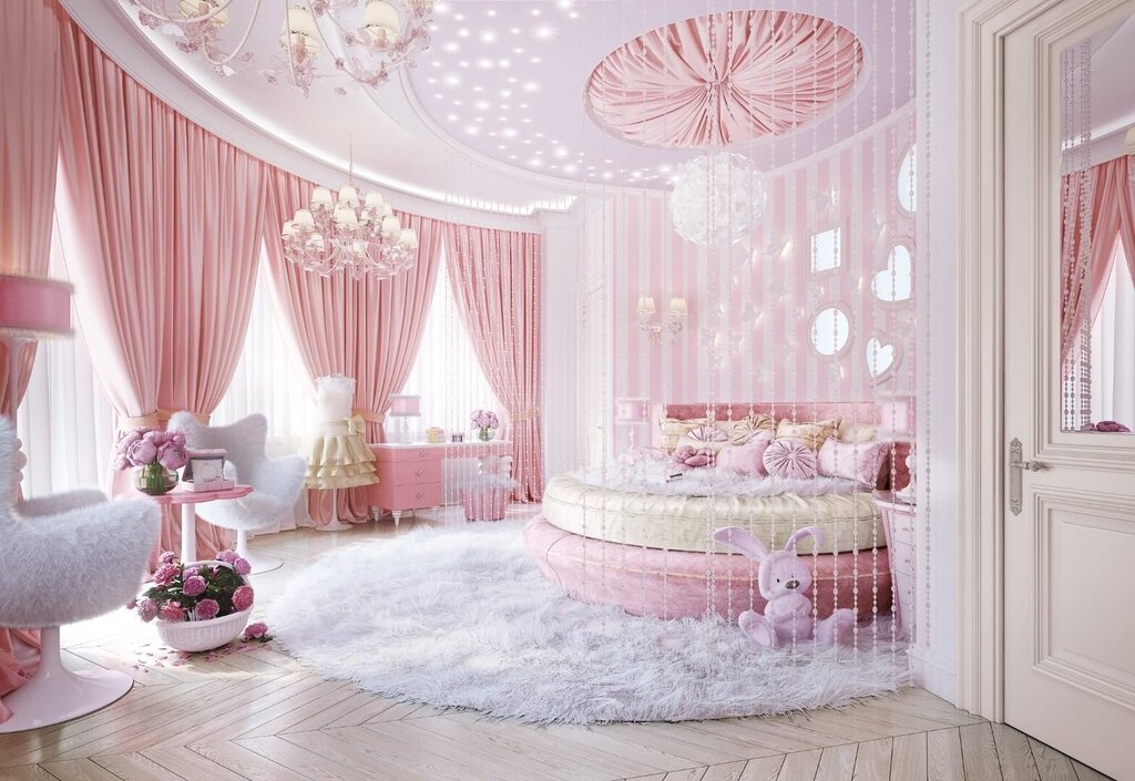 A room in pink style