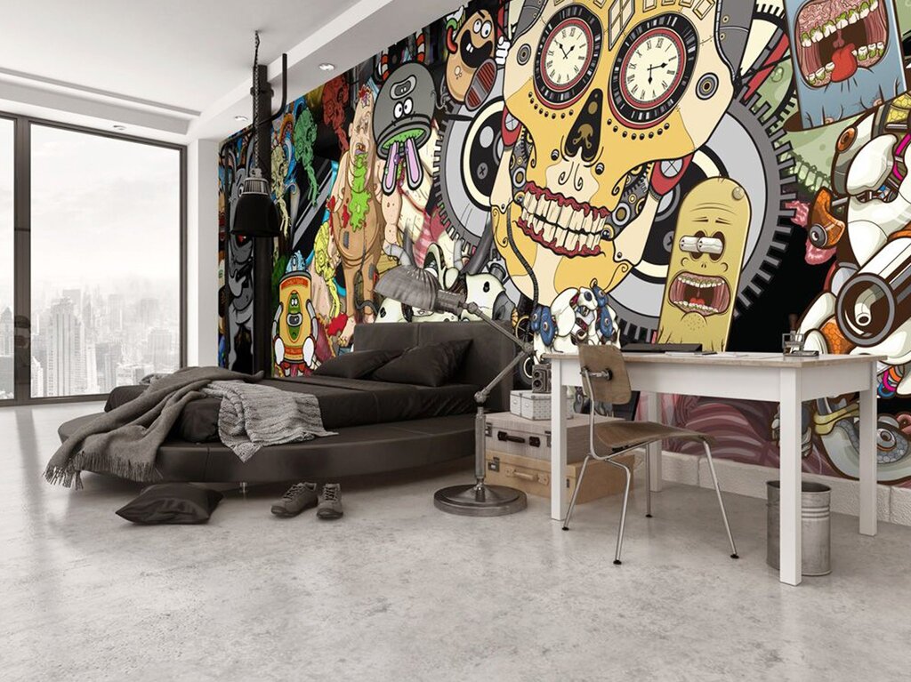 A room in graffiti style