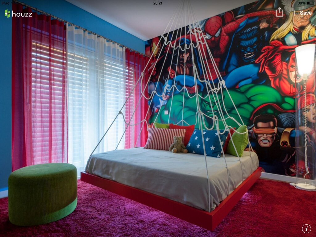 A room in the Marvel style