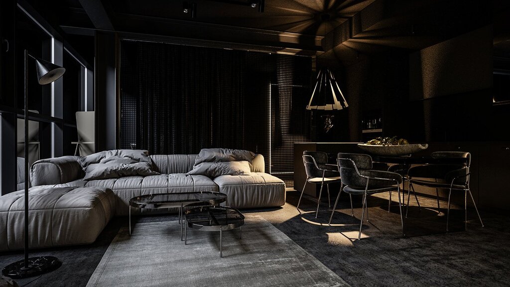 A room in a dark style