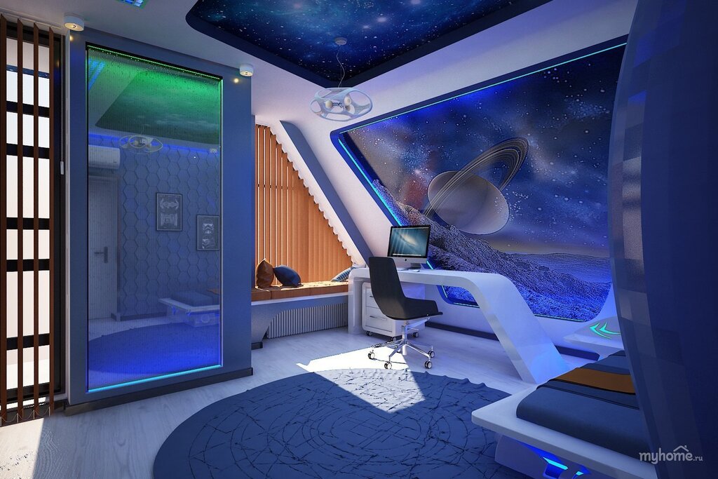 A room in the form of space