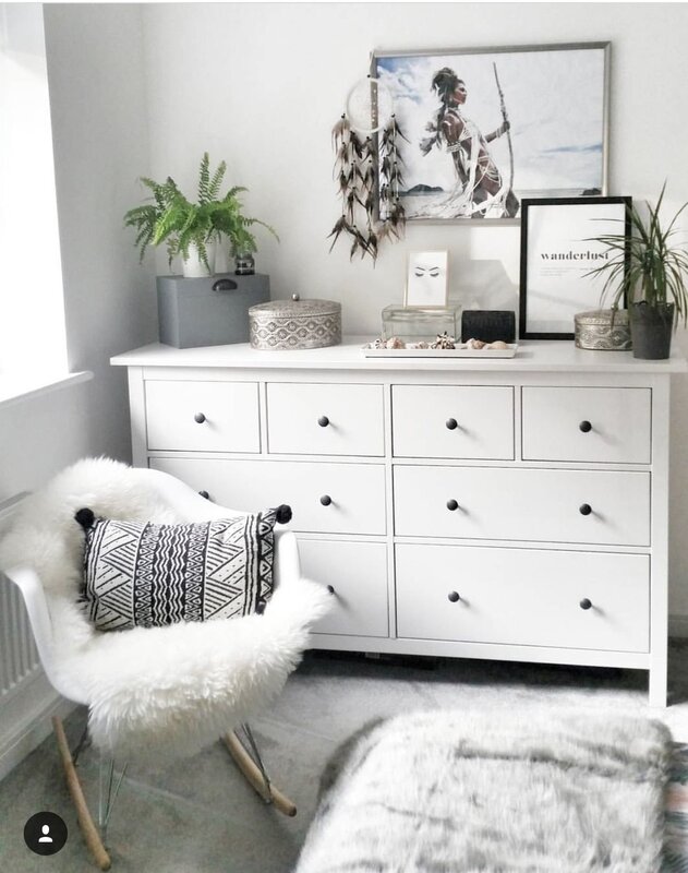 Hemnes chest of drawers from IKEA in the interior