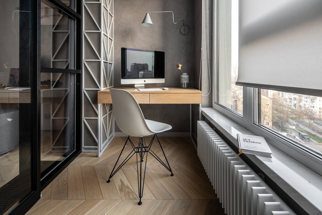 Computer area on the balcony